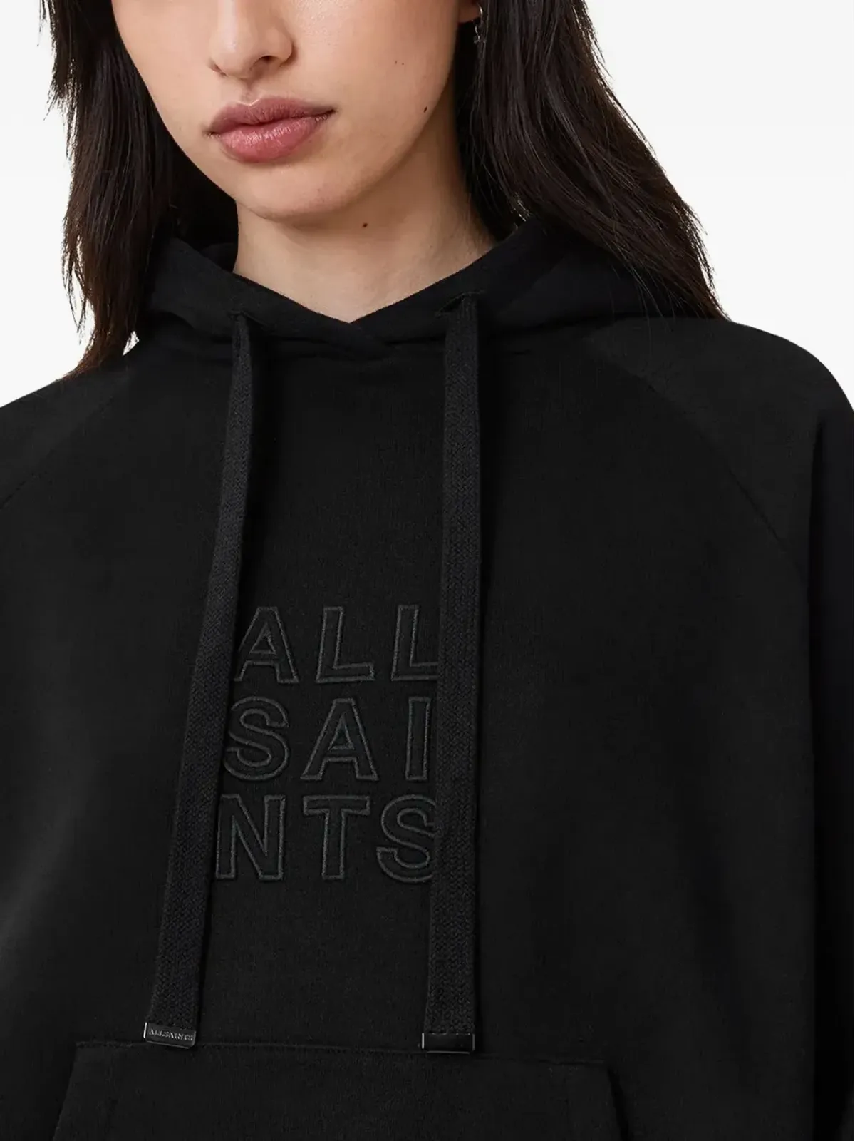 AllSaints ロゴ刺繍フーディ - 画像3