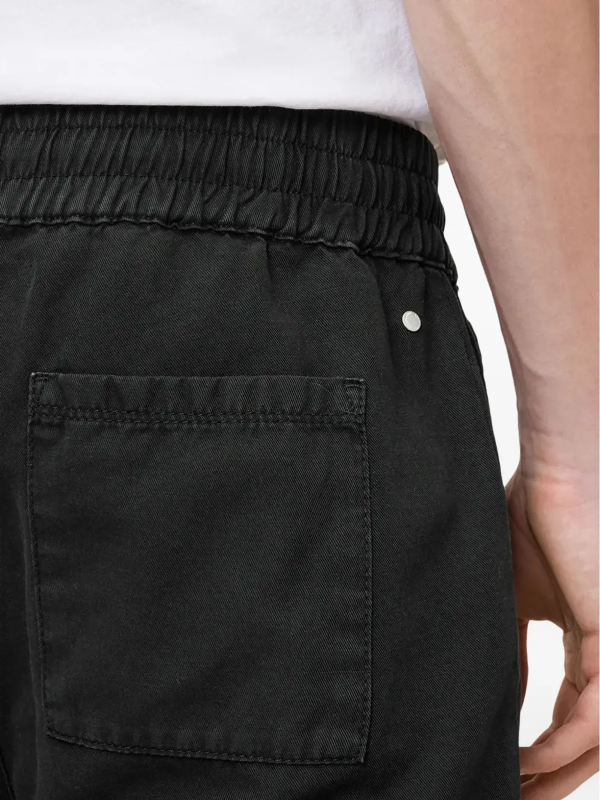 AllSaints ドローストリング・エラスティックウエスト ショーツ - ブラック - 画像5