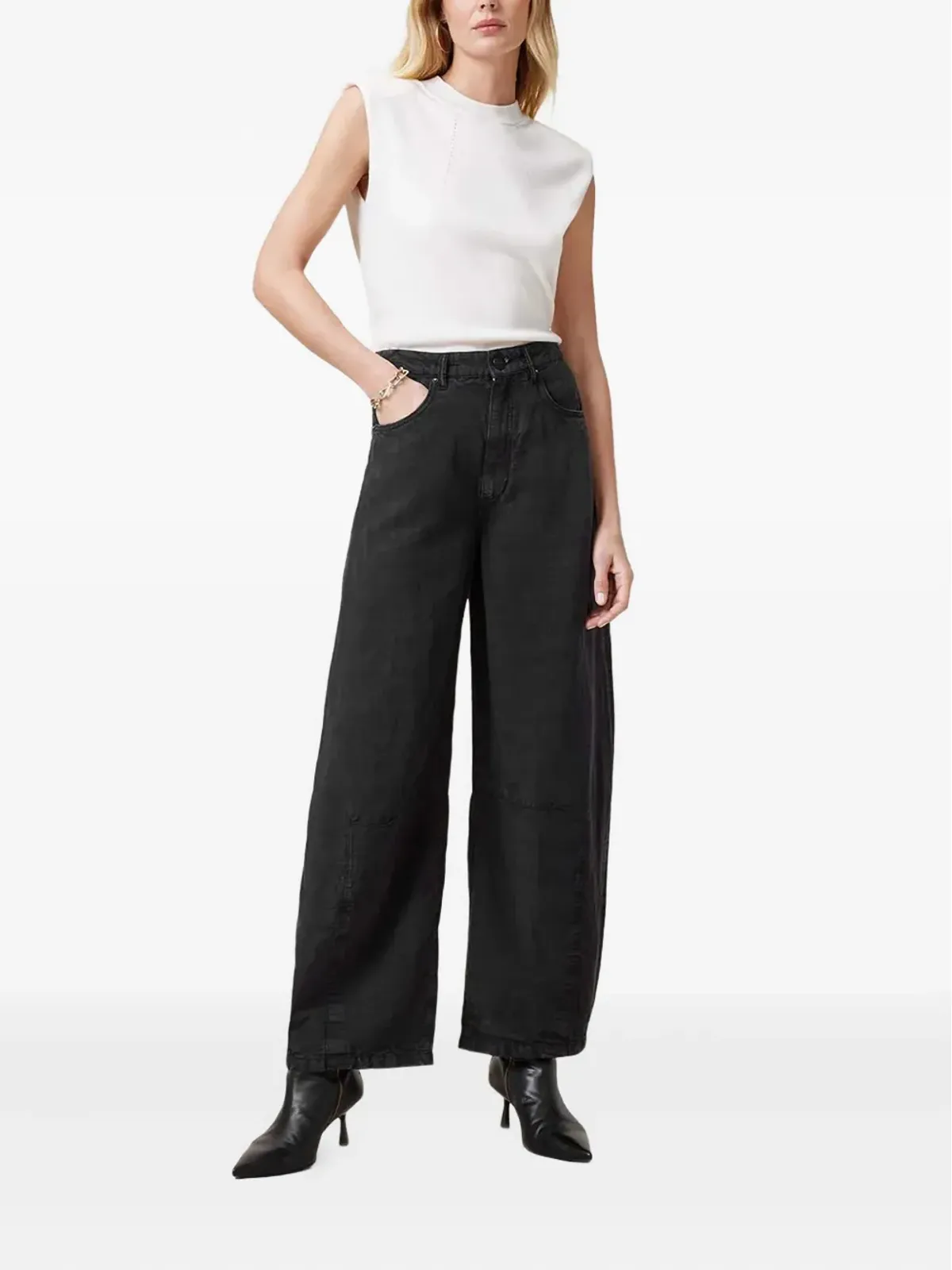AllSaints パネルド・ワイドレッグジーンズ - 画像2