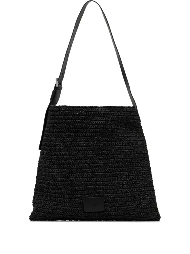ALLSAINTS AllSaints アシャ レザー・ストラップ クロシェ編み トートバッグの商品画像