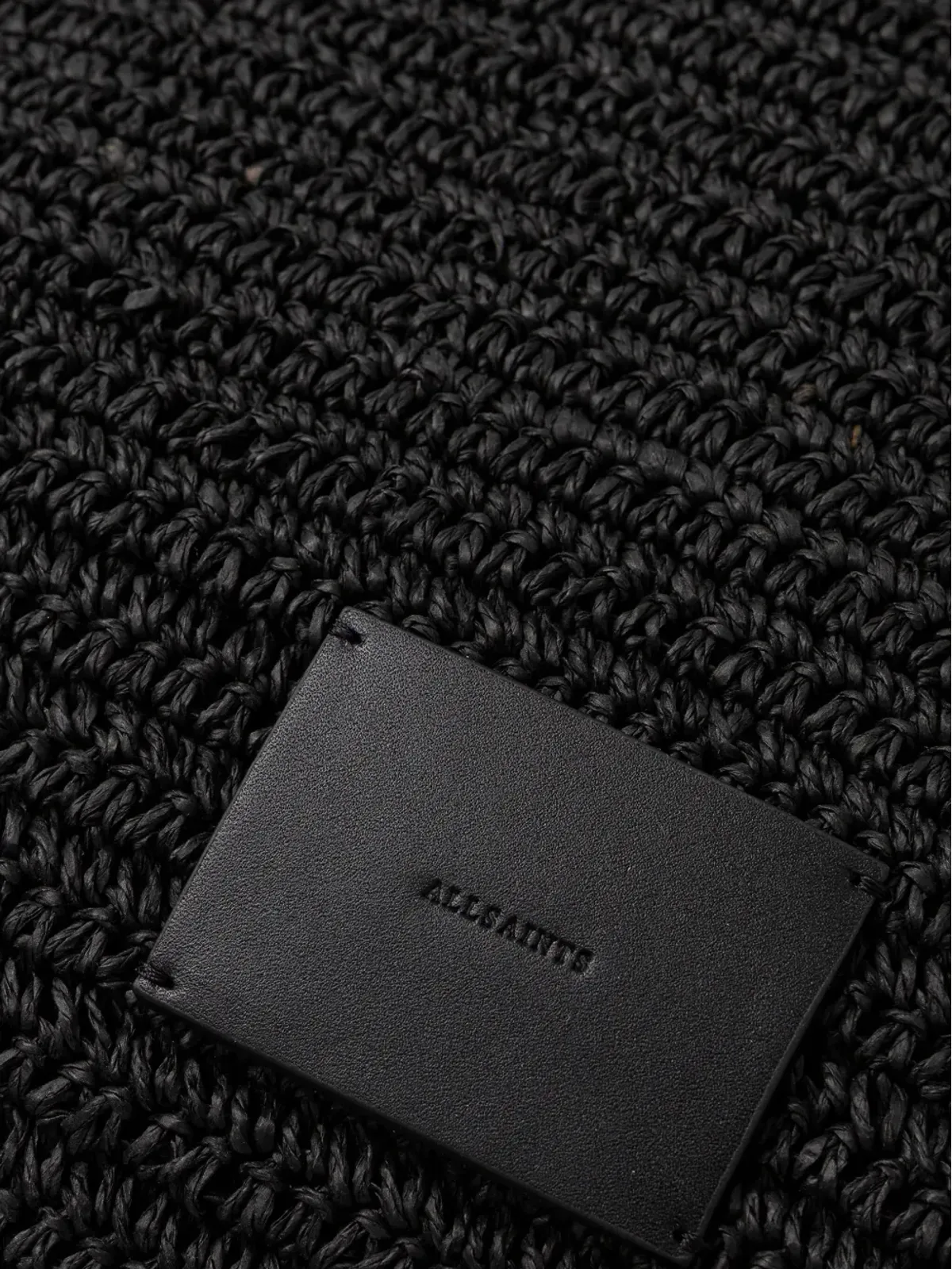 AllSaints アシャ レザー・ストラップ クロシェ編み トートバッグ - 画像5