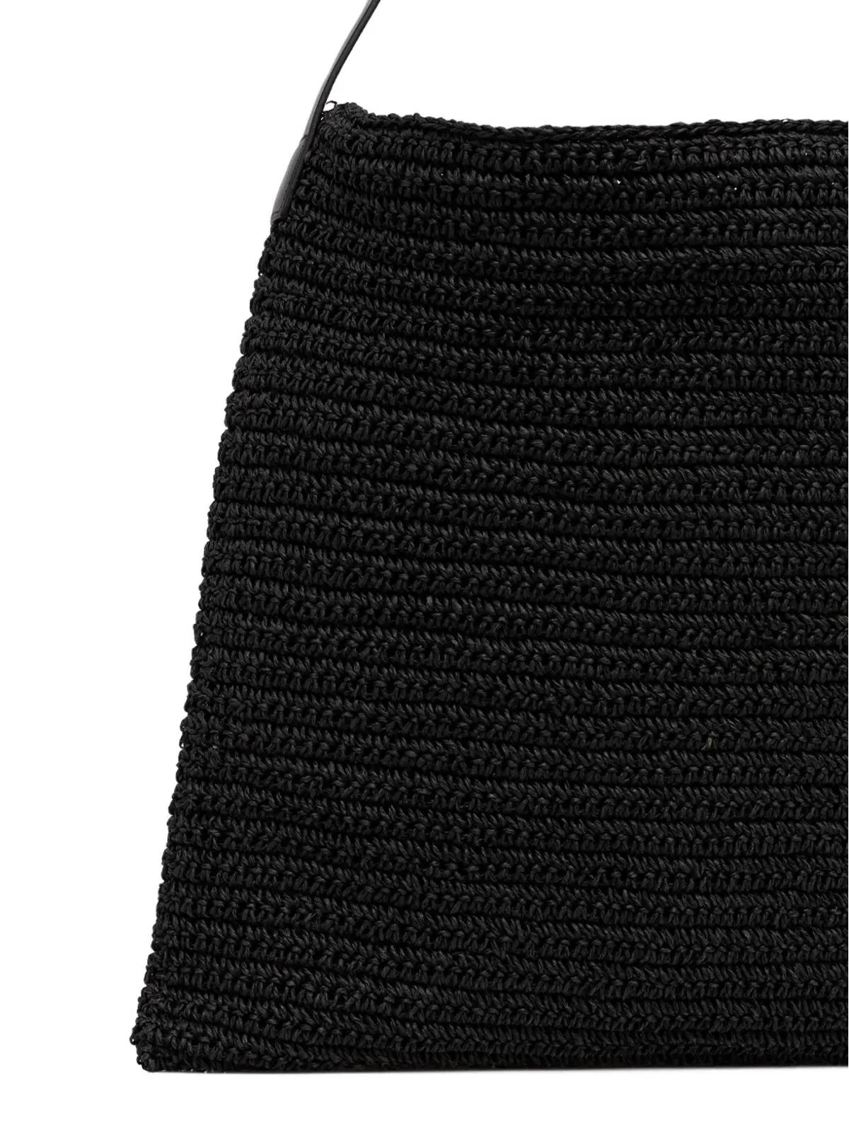 AllSaints アシャ レザー・ストラップ クロシェ編み トートバッグ - 画像3