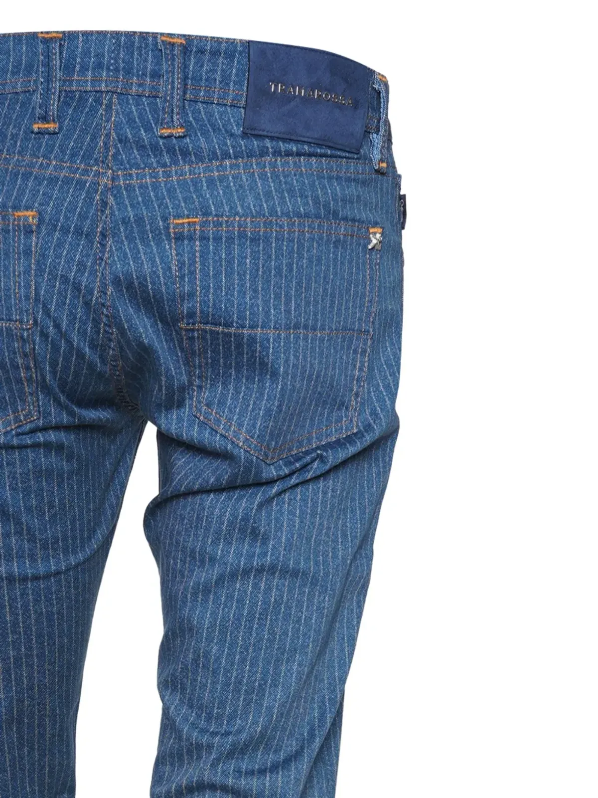 Sartoria Tramarossa ピンストライプコットンパンツ - ブルー - 画像5