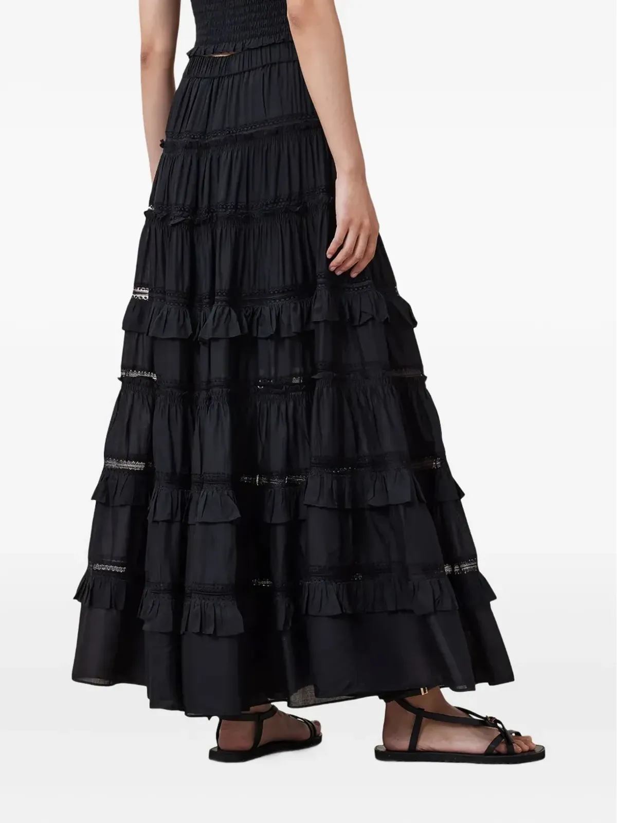 AllSaints タリア ティアード マキシスカート - 画像3