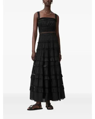 AllSaints レーストリム付きシャーリングトップ - サムネイル2