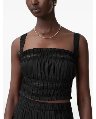 AllSaints レーストリム付きシャーリングトップ - サムネイル4