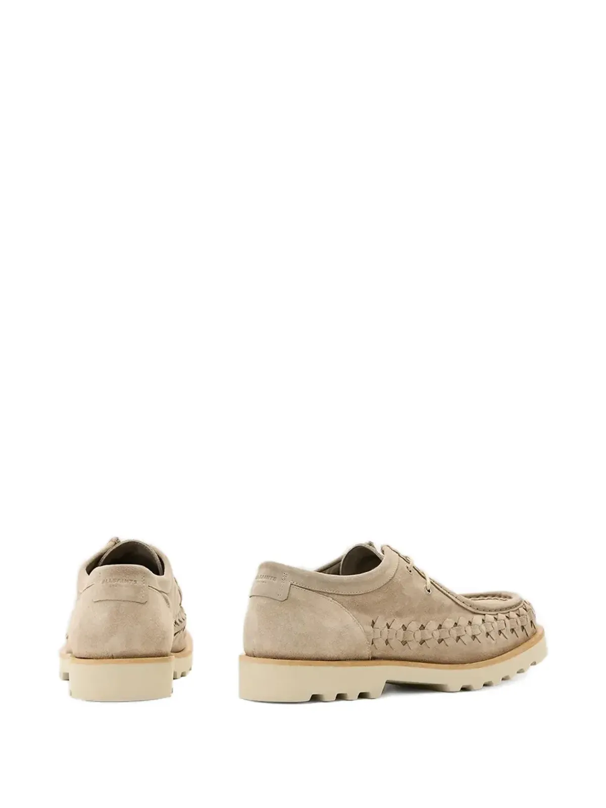 AllSaints 編み込み風スエード ダービーシューズ - 画像3