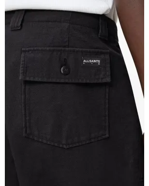 AllSaints Talbot ボタン留めカーゴショーツ ブラック - サムネイル4