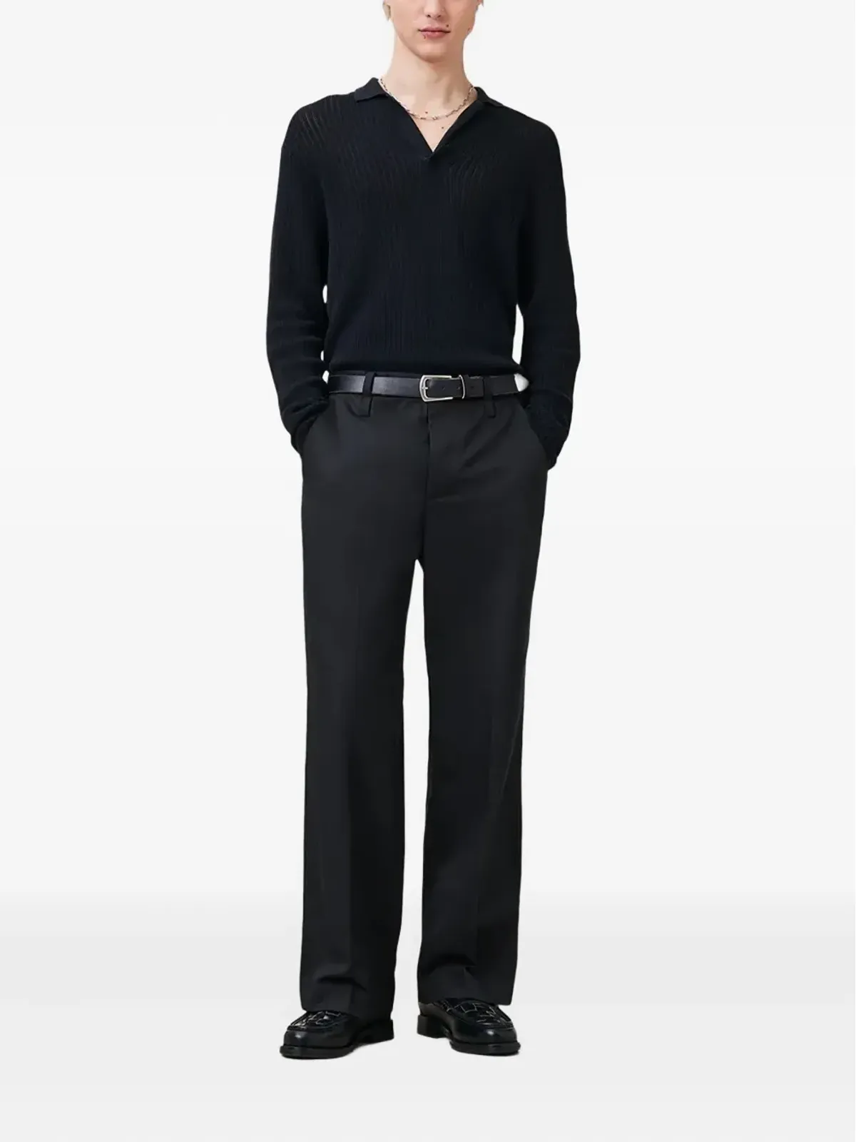 AllSaints フラットフロント テーラードトラウザー - 画像2
