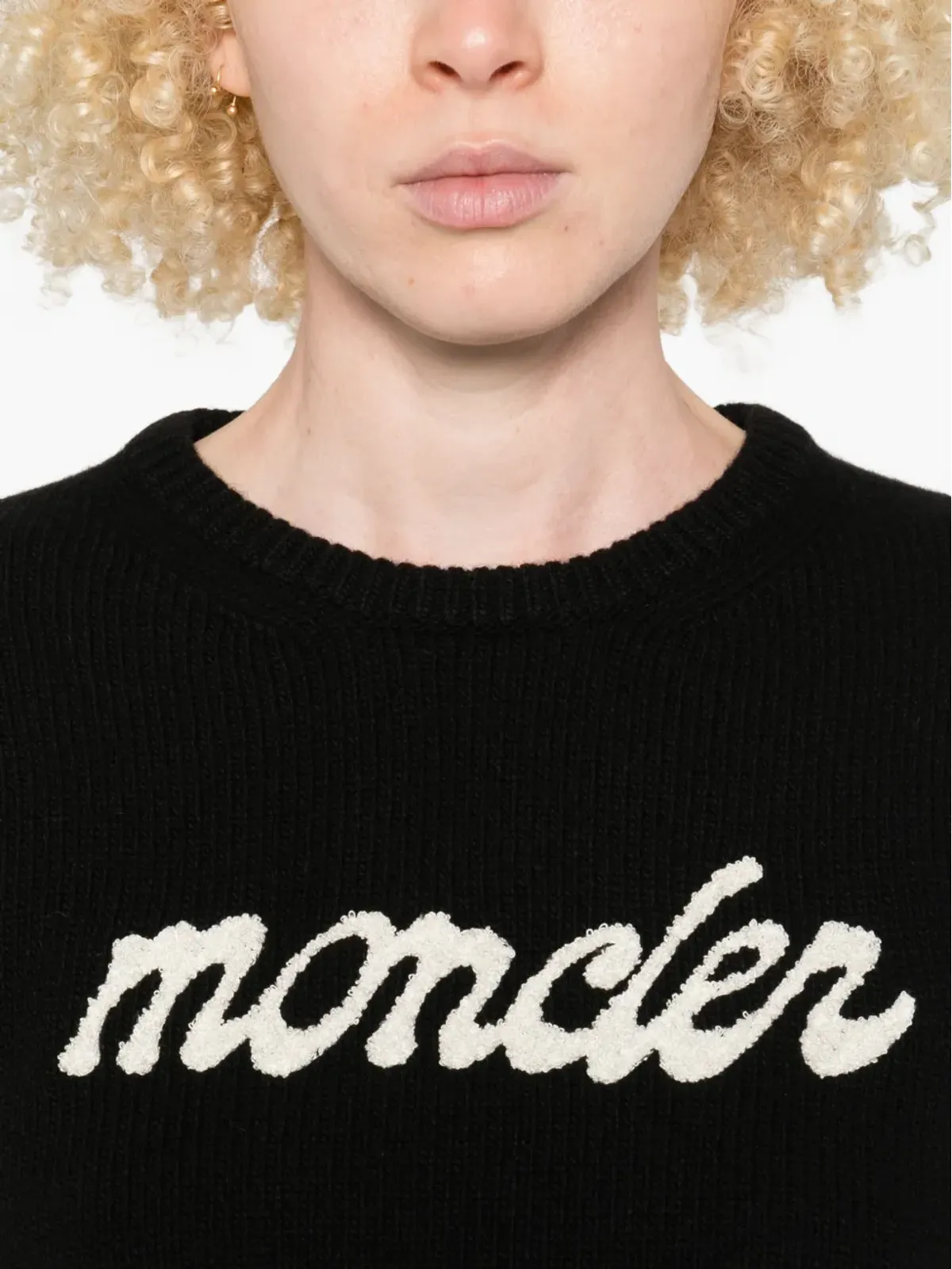 Moncler ロゴ刺繍ウールジャンパー - 画像5