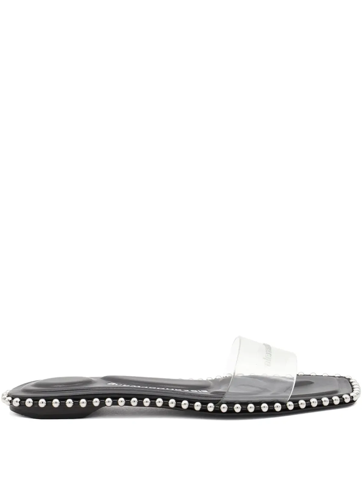 Alexander Wang ビーズ付きクリアストラップフラットサンダル - ブラック - 画像1