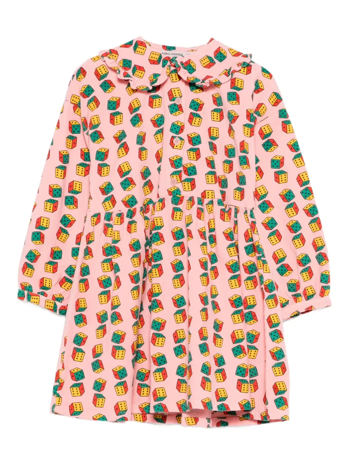 Bobo Choses dice-print dress - Pink - 画像1