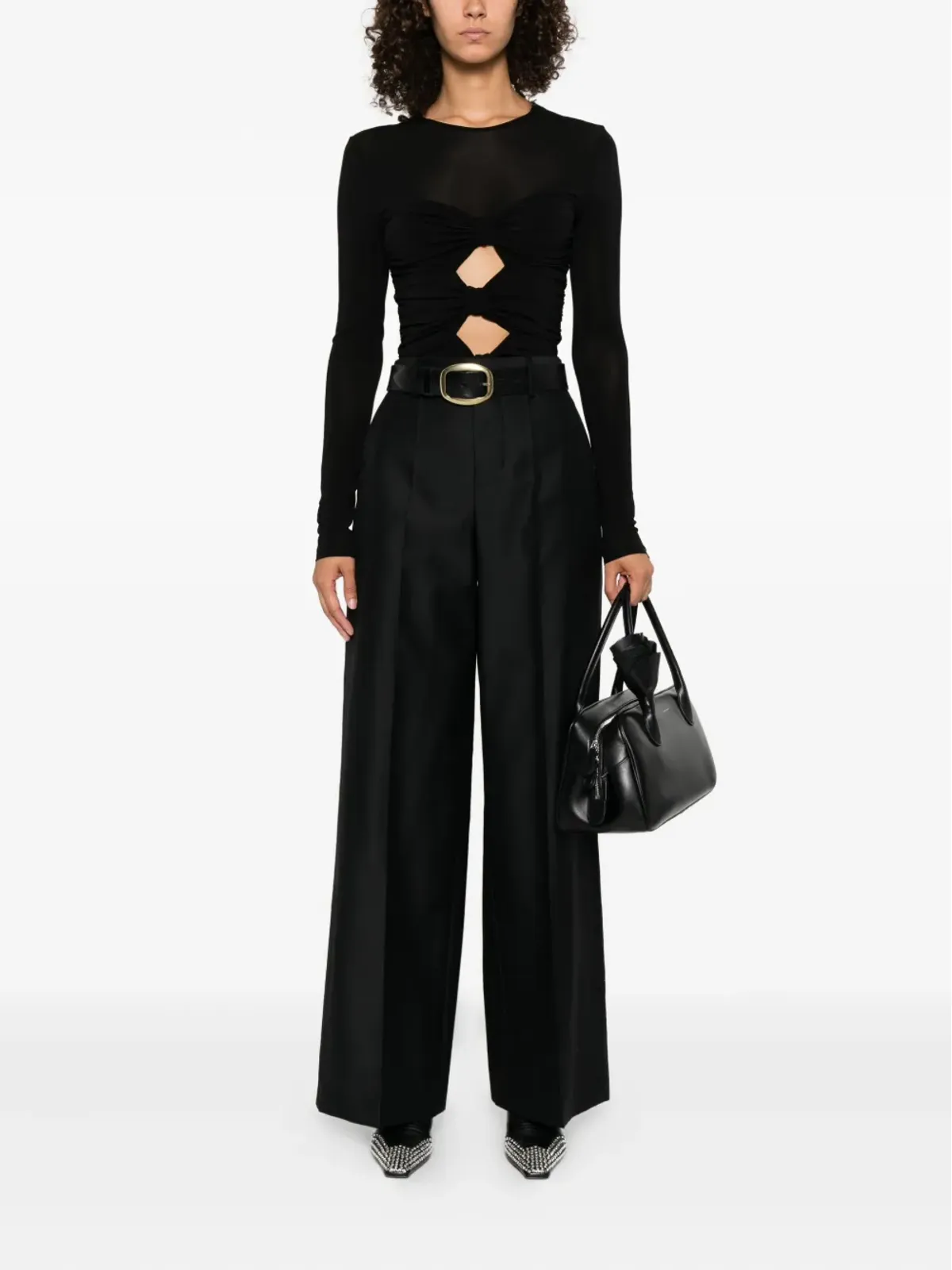 Alberta Ferretti プリーツディテールパンツ - 画像2