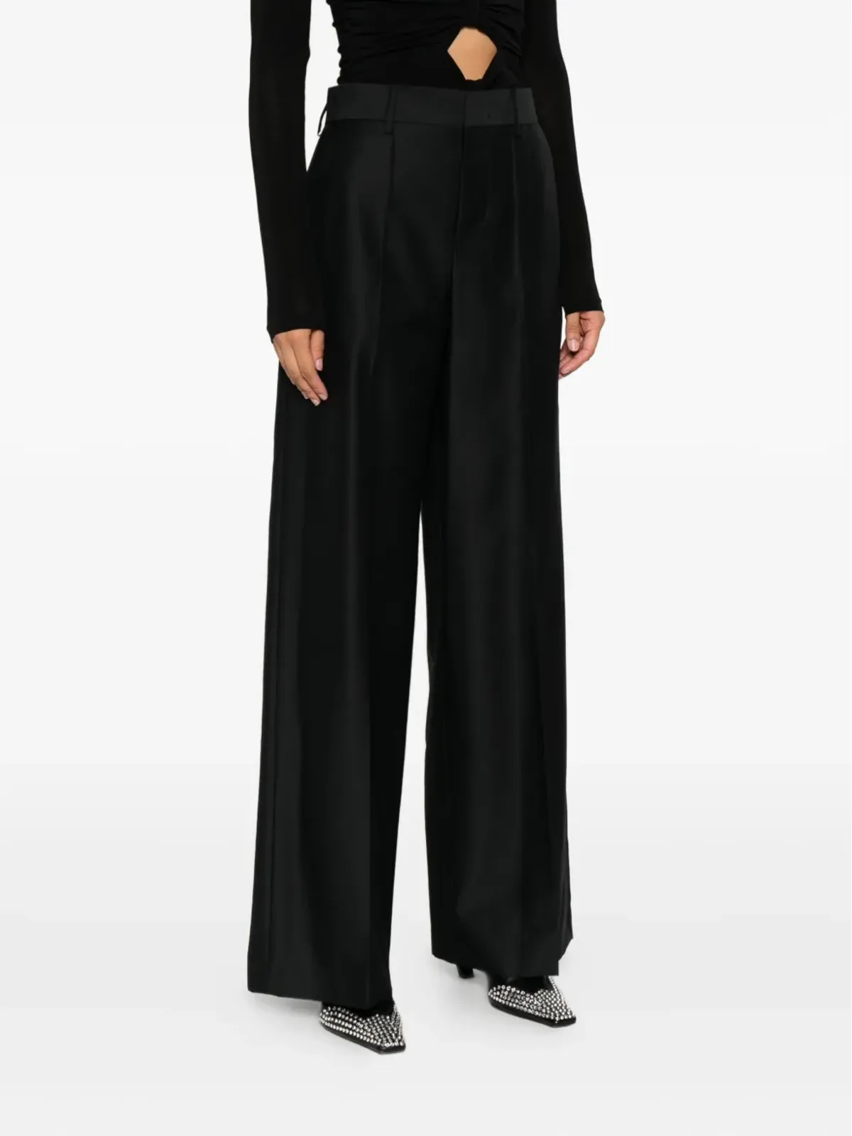 Alberta Ferretti プリーツディテールパンツ - 画像3