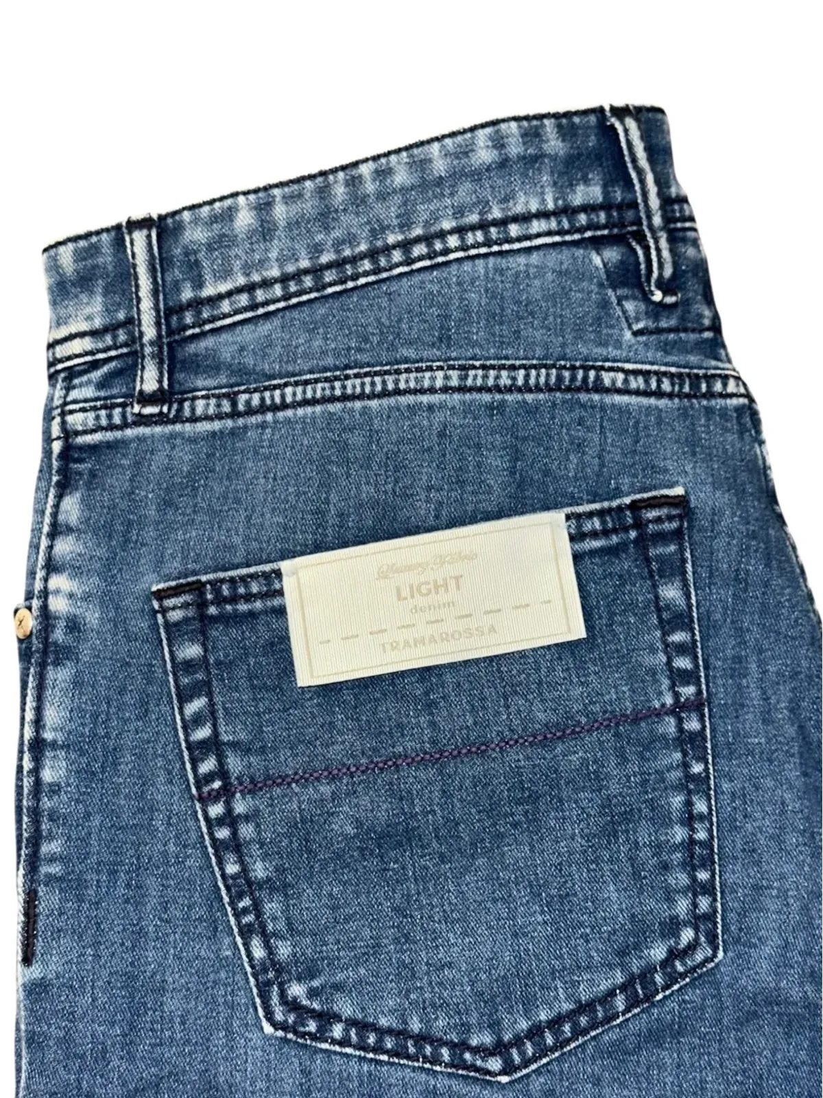 Sartoria Tramarossa ロゴパッチデニムショーツ - 画像4