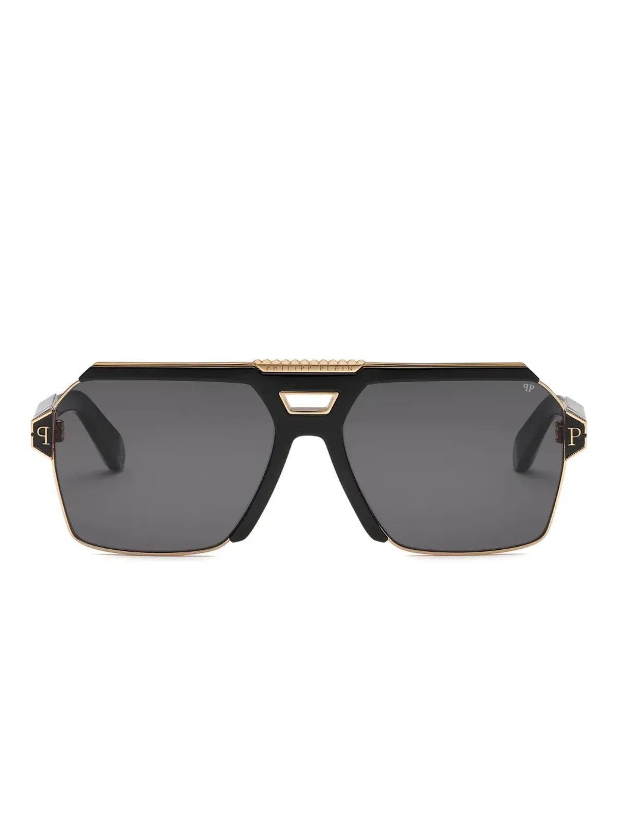 Philipp Plein Eyewear ジオメトリック・パイロット サングラス - ブラック - 画像1