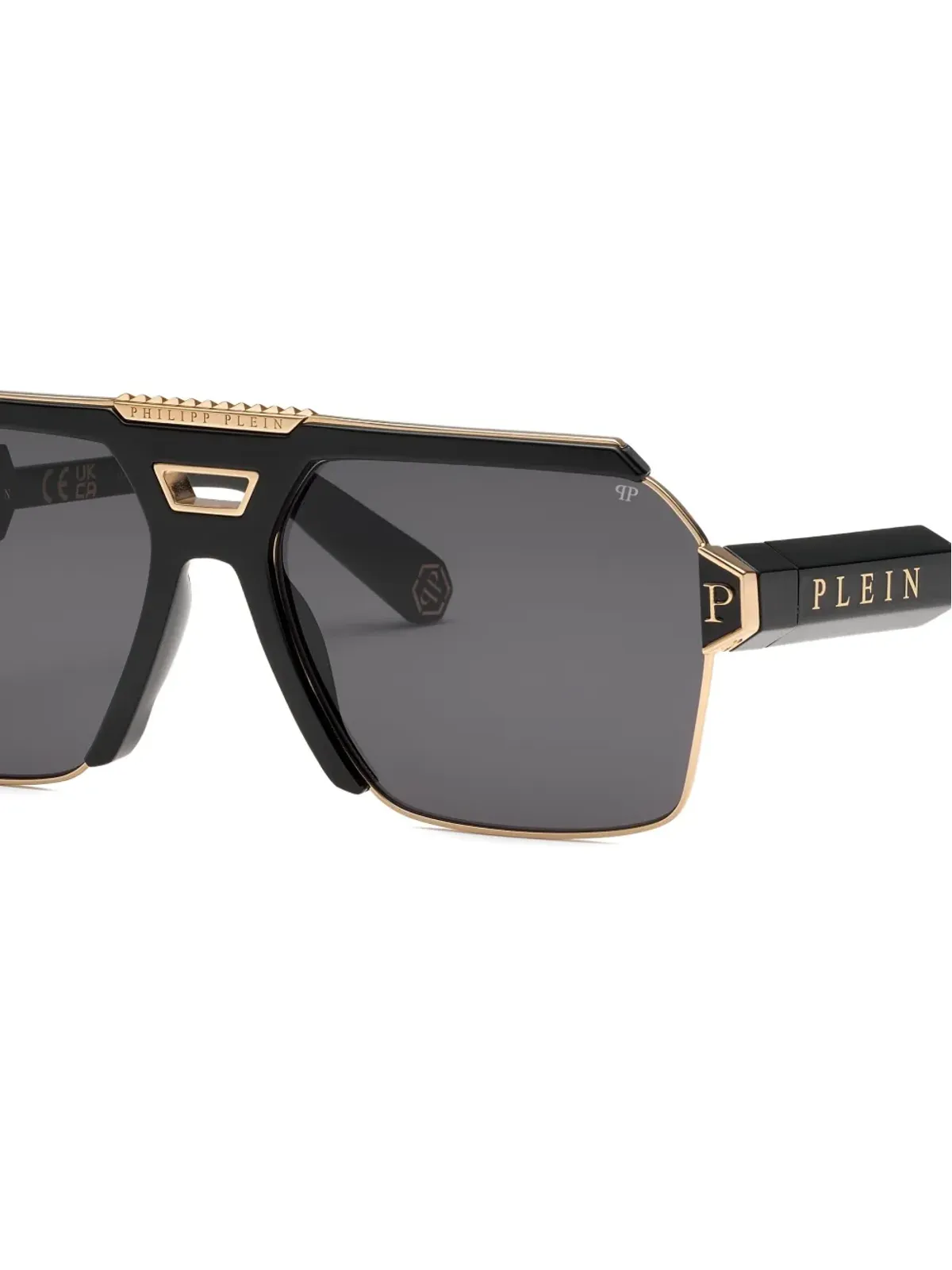 Philipp Plein Eyewear ジオメトリック・パイロット サングラス - ブラック - 画像4