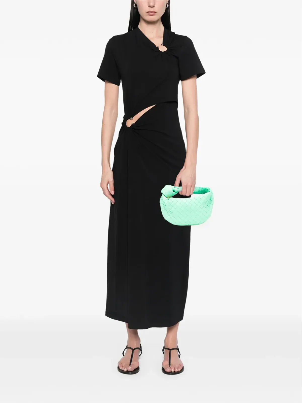 Bottega Veneta ビンテージ ミニ ナパ イントレッチァート ジョディ ホーボーバッグ グリーン - 画像2