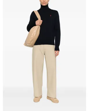 AMI Paris de Coeur monogram heart-embroidered turtleneck sweater - サムネイル2