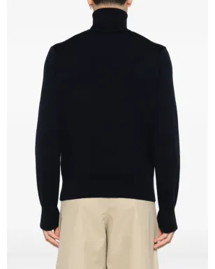 AMI Paris de Coeur monogram heart-embroidered turtleneck sweater - サムネイル4