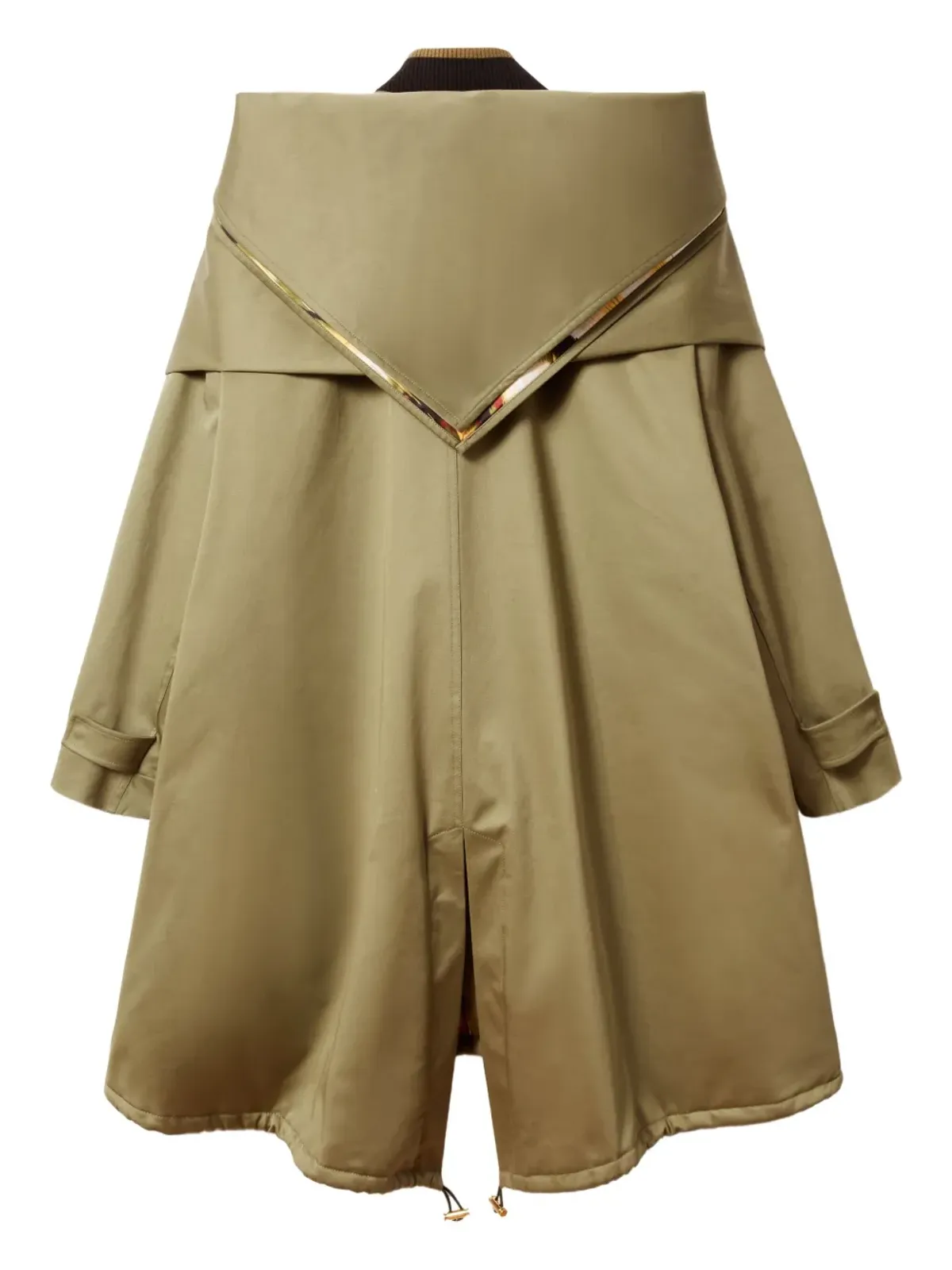 La DoubleJ collar-detail coat - Green - 画像4