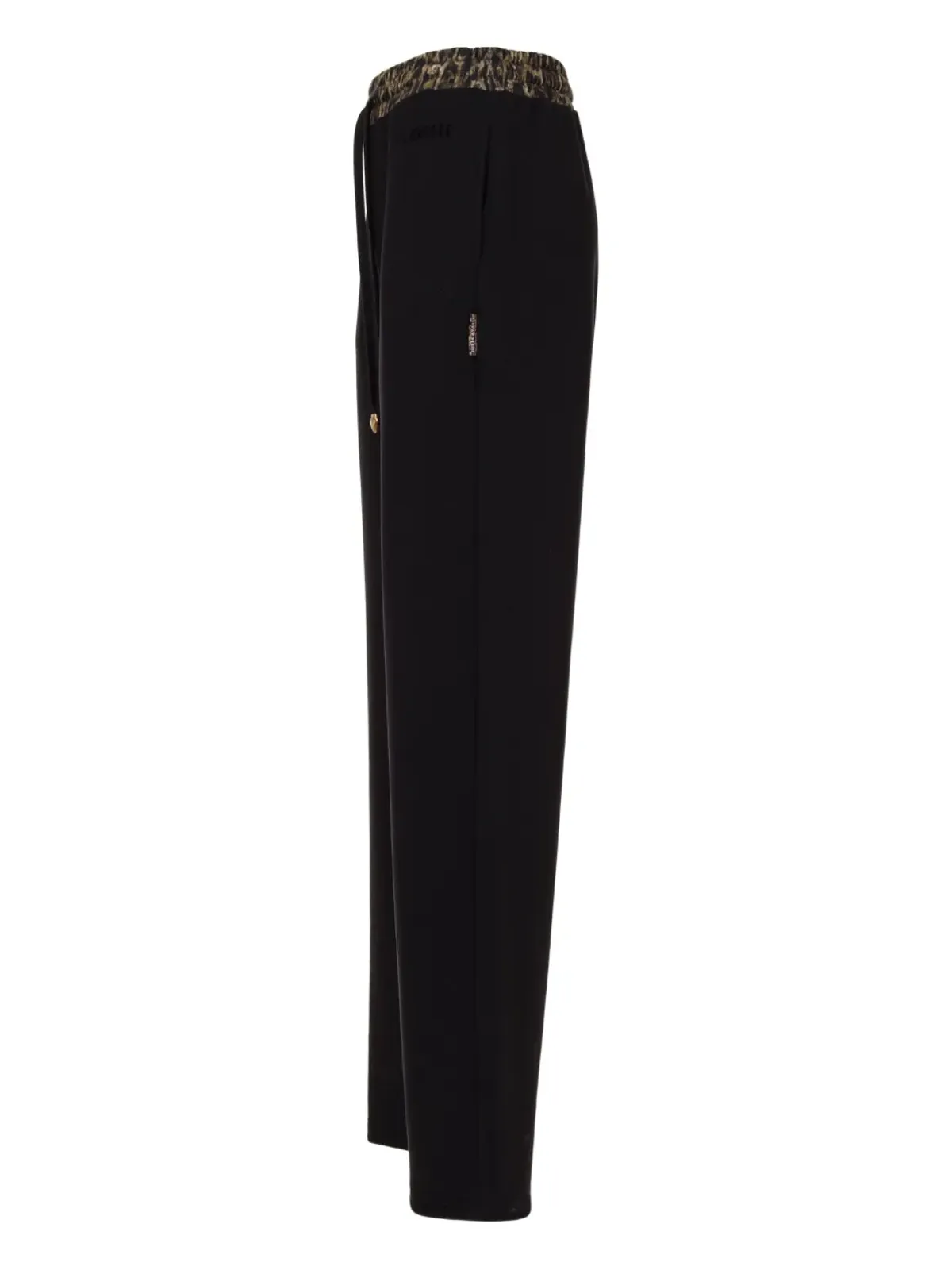 Just Cavalli レオパード柄ウエストバンドパンツ（ブラック） - 画像3