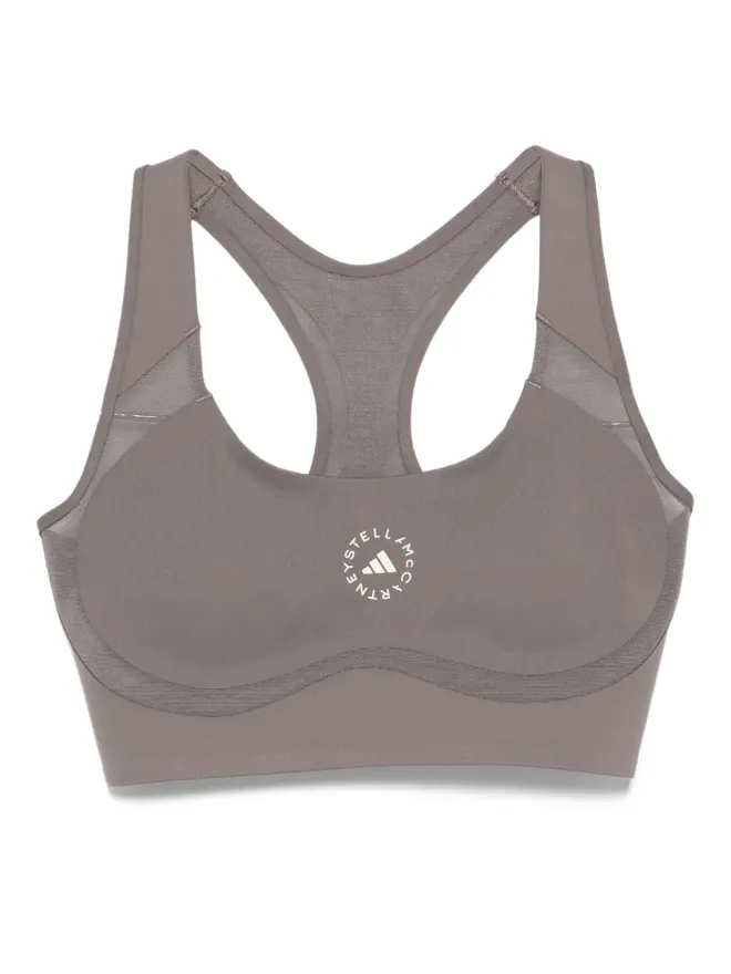 adidas by Stella McCartney adidas by Stella McCartney ロゴプリント レーサーバック スポーツブラの商品画像