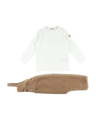 Moncler Enfant テディフリース ダンガリーオーバーオール（2点セット） - サムネイル1