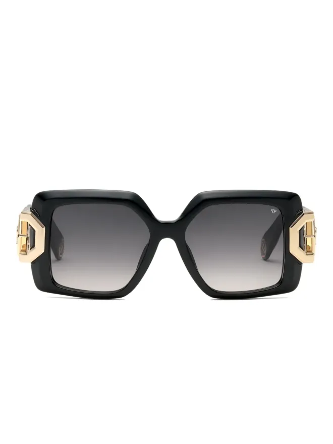 Philipp Plein Eyewear Philipp Plein Eyewear ロゴ装飾スクエアフレーム サングラスの商品画像