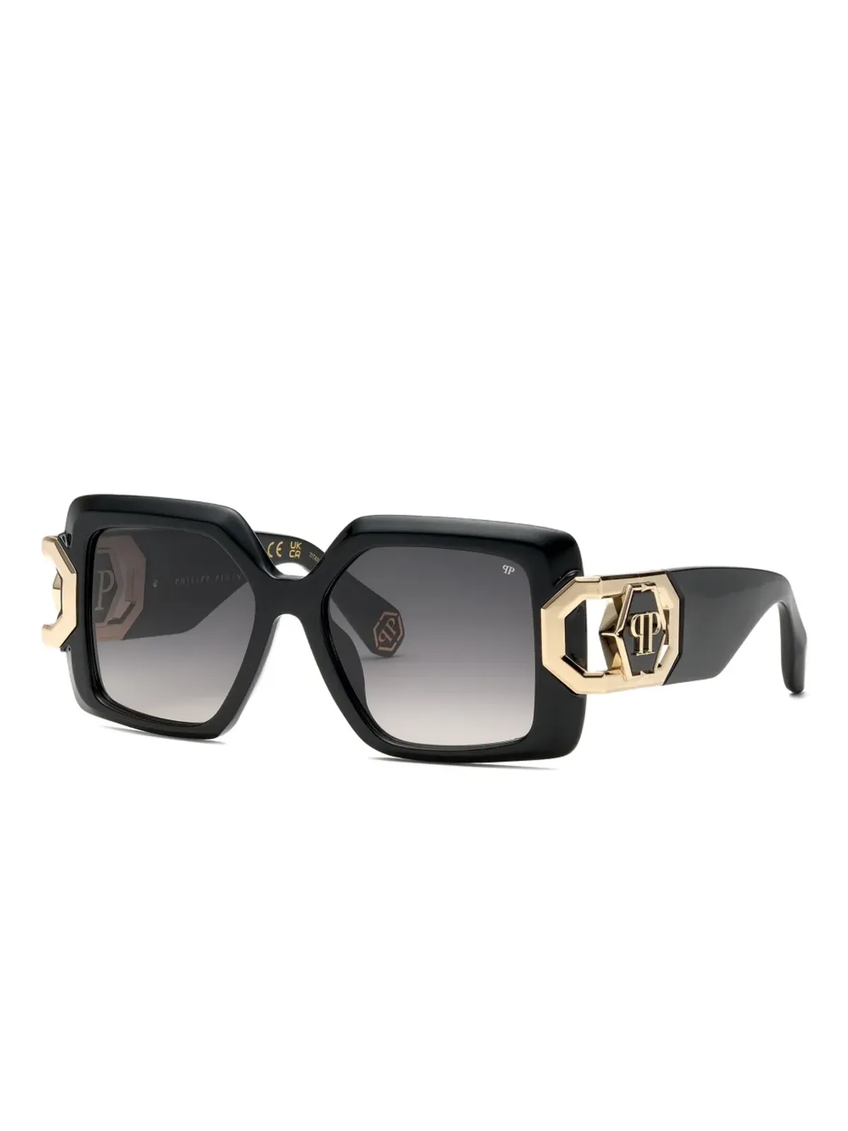 Philipp Plein Eyewear ロゴ装飾スクエアフレーム サングラス - 画像2