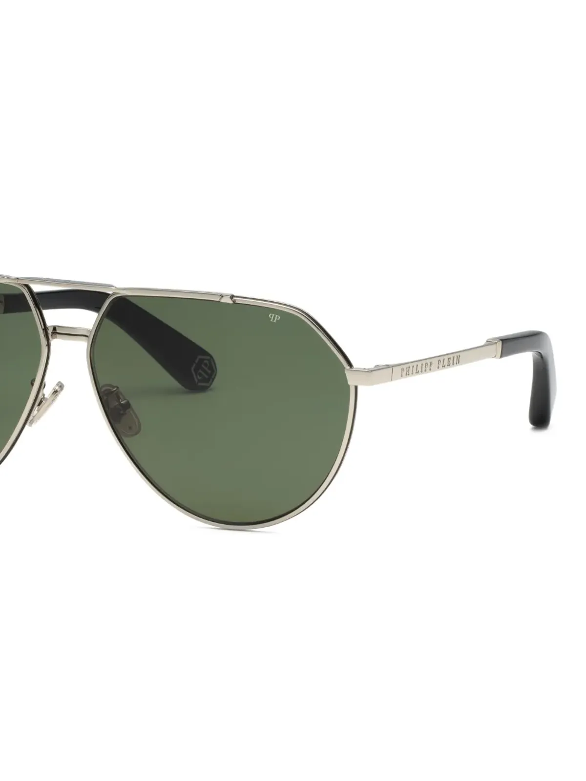 Philipp Plein Eyewear ダブルブリッジ パイロットフレーム サングラス - 画像3