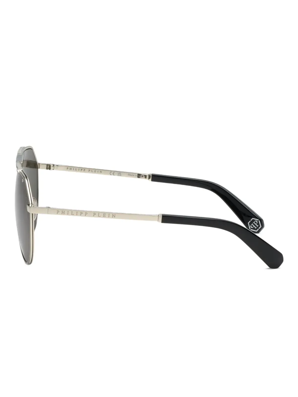 Philipp Plein Eyewear ダブルブリッジ パイロットフレーム サングラス - 画像4