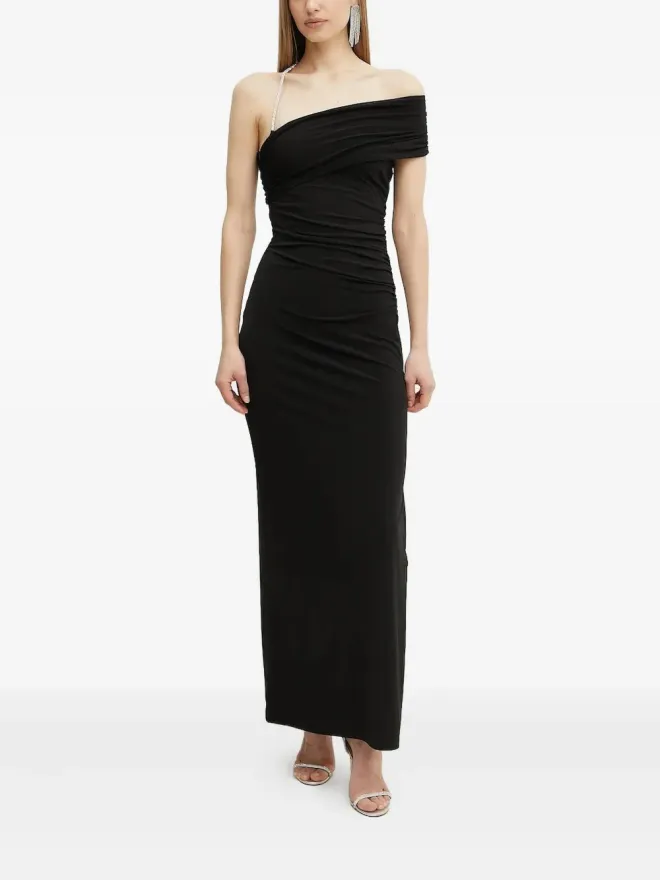 Herve Leger Hervé Léger オリビア クリスタル装飾ワンショルダーマキシドレスの商品画像