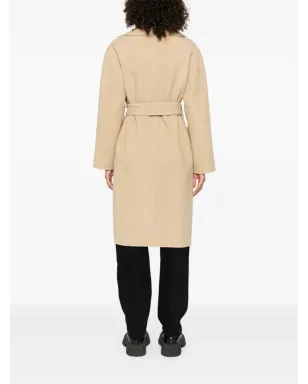 Burberry チェック柄裏地のベルト付きコート - サムネイル4