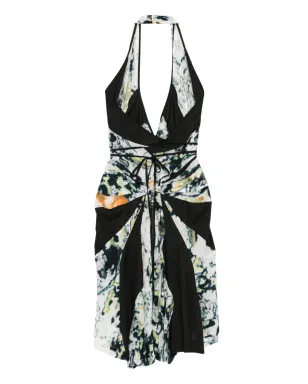 Vivienne Westwood Pre-Owned 2014年 ハルター・ネック プリント ドレス - ホワイト - サムネイル2