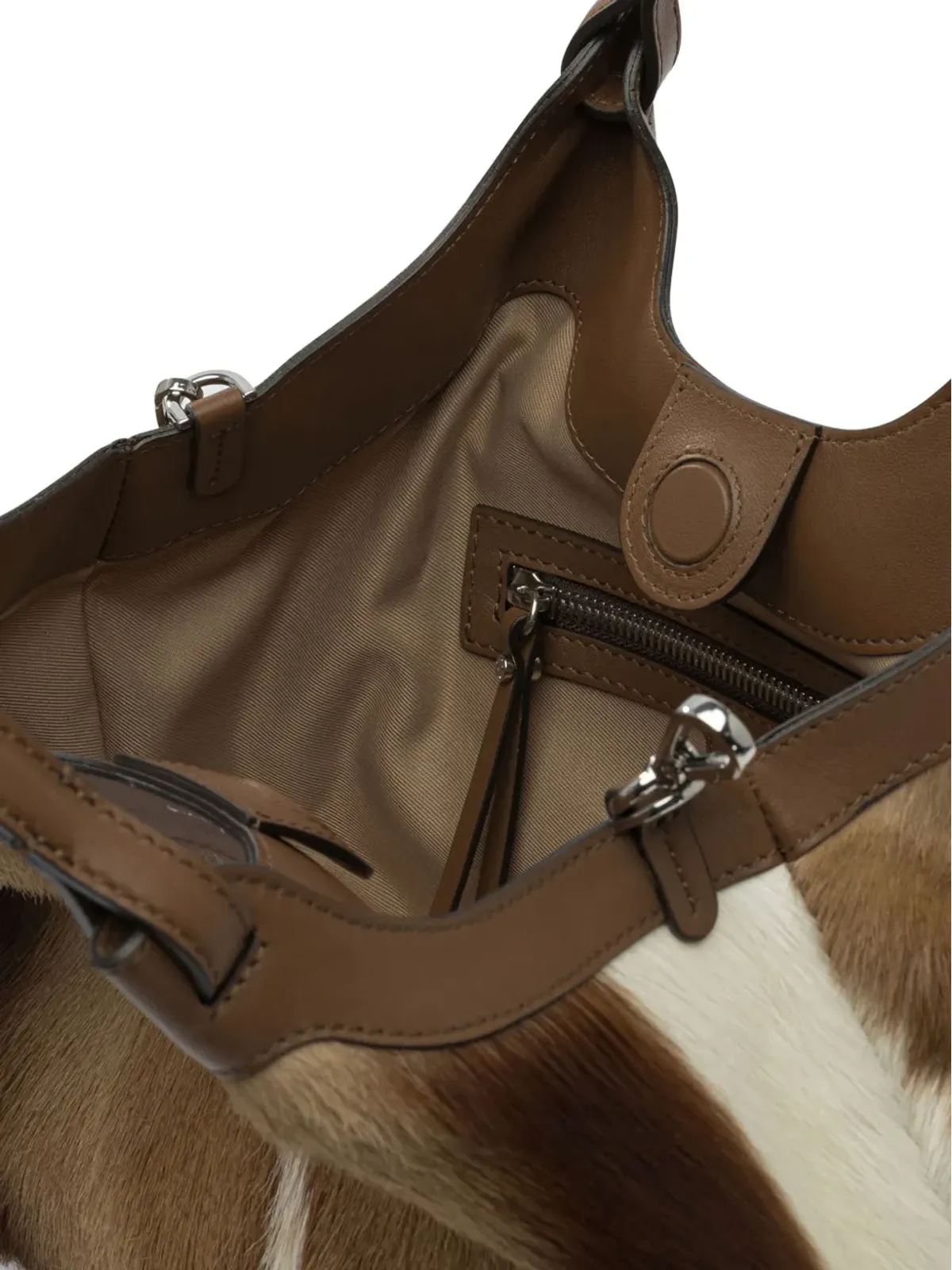 GIANNI CHIARINI Dua ヘアオンハイド レザー ショルダーバッグ - 画像5