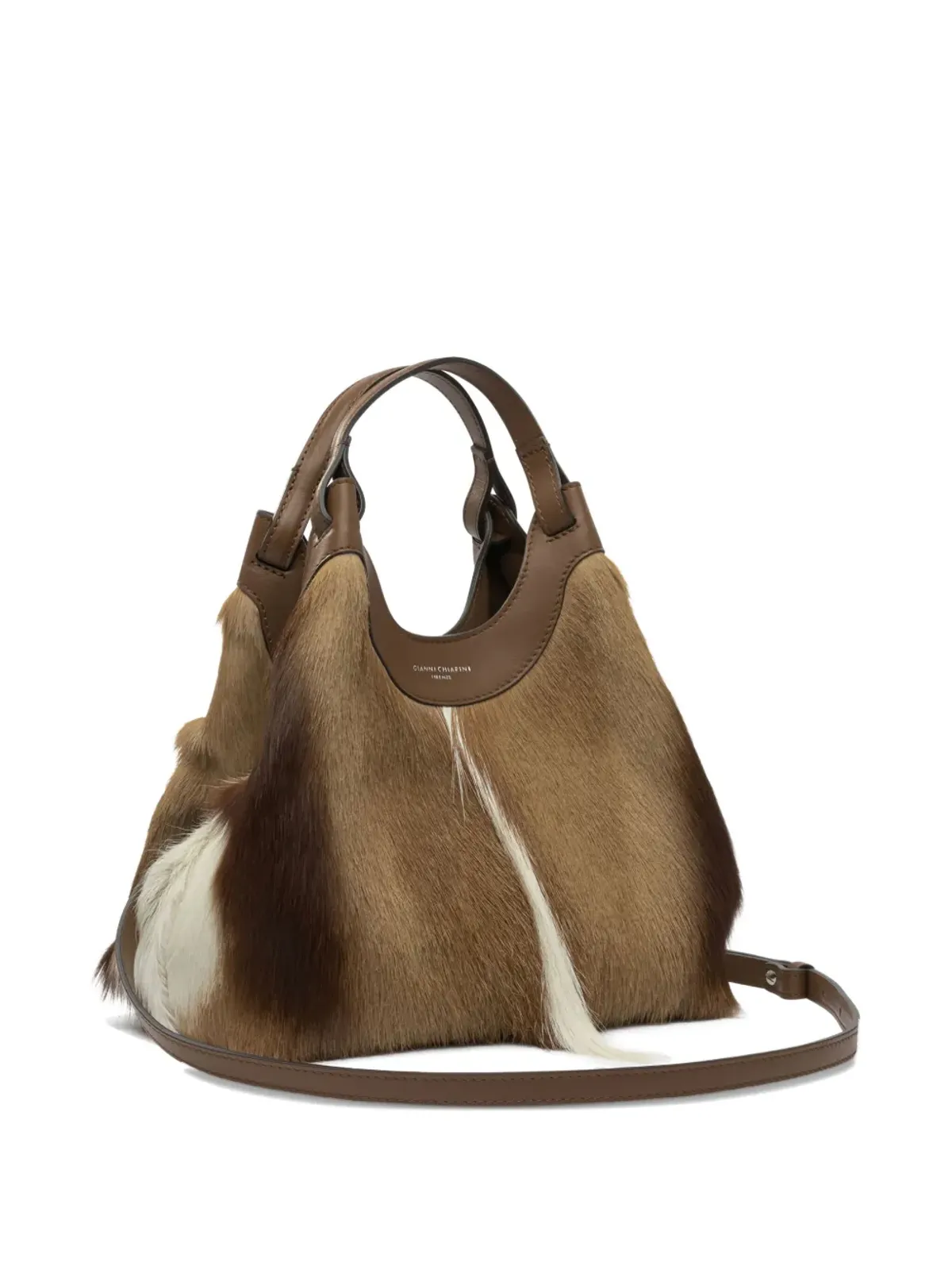 GIANNI CHIARINI Dua ヘアオンハイド レザー ショルダーバッグ - 画像3