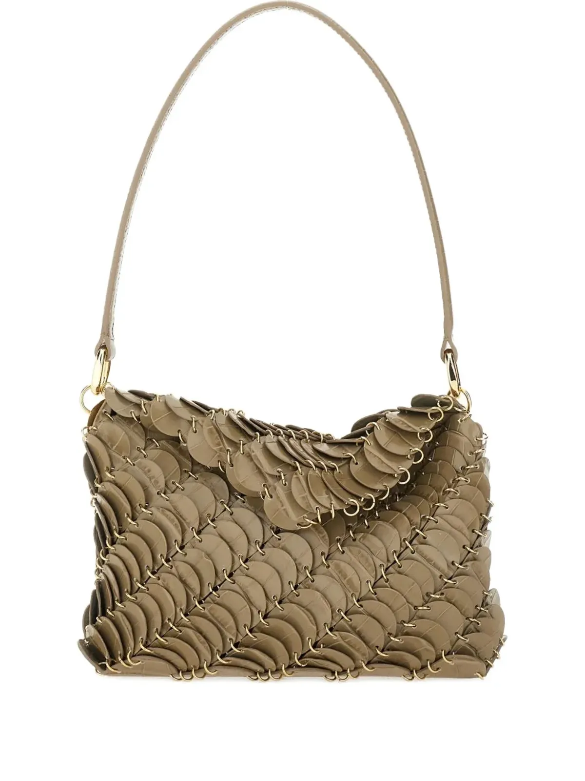Rabanne Paco leather shoulder bag - Brown - 画像1