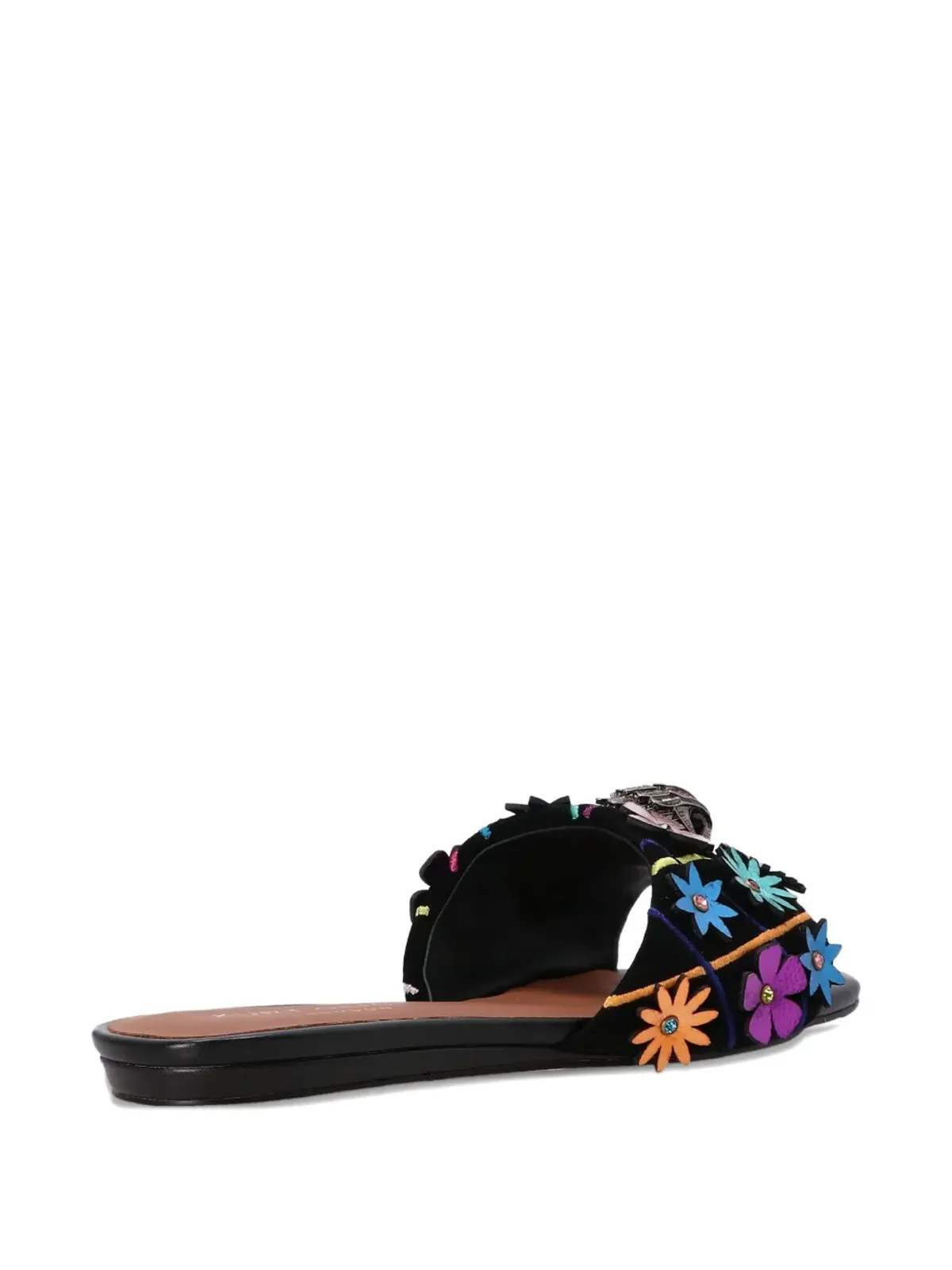 Kurt Geiger London 花モチーフのブラックサンダル - 画像3