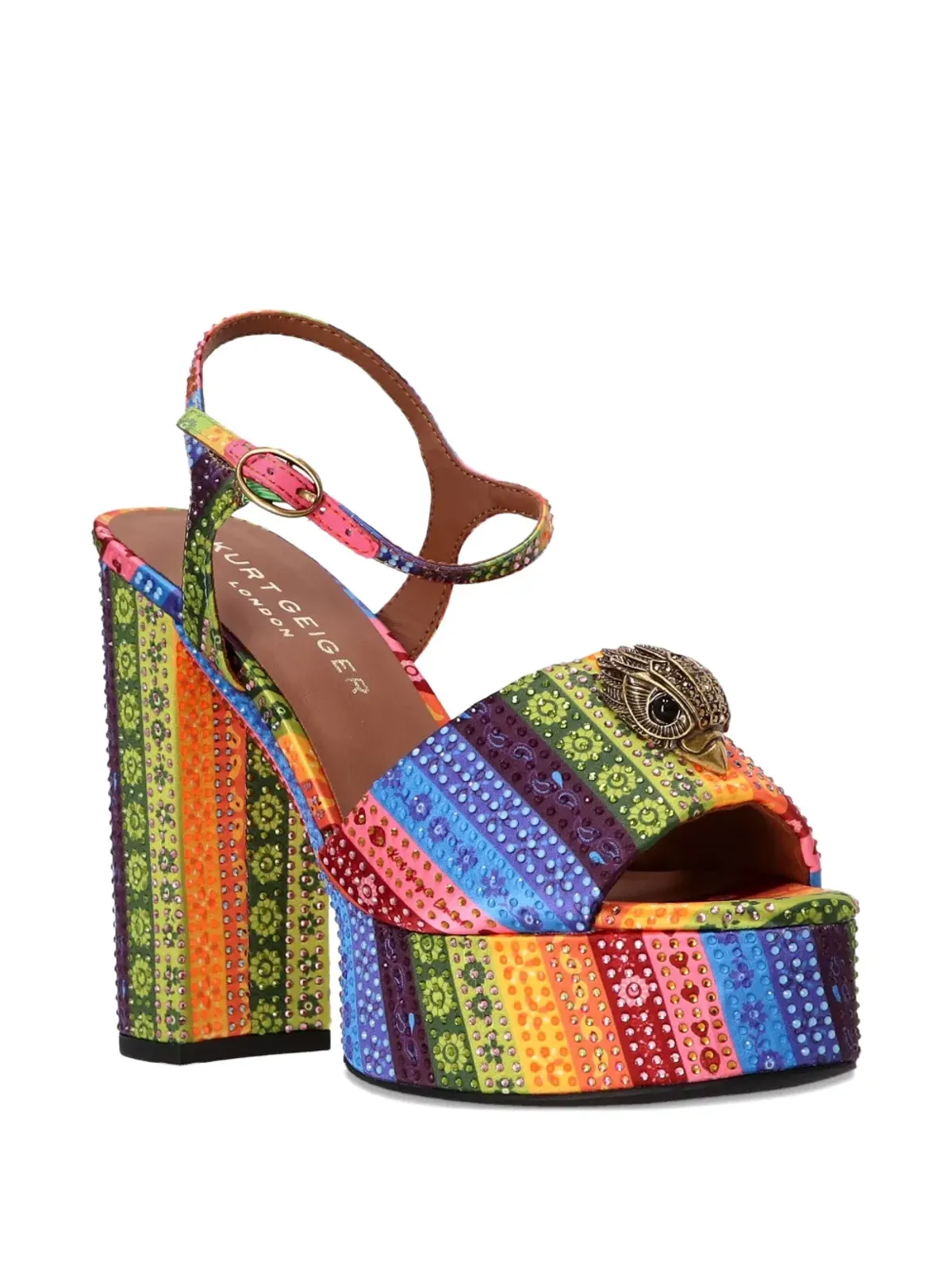 Kurt Geiger London Kensington クリスタル装飾プラットフォームサンダル - 画像2