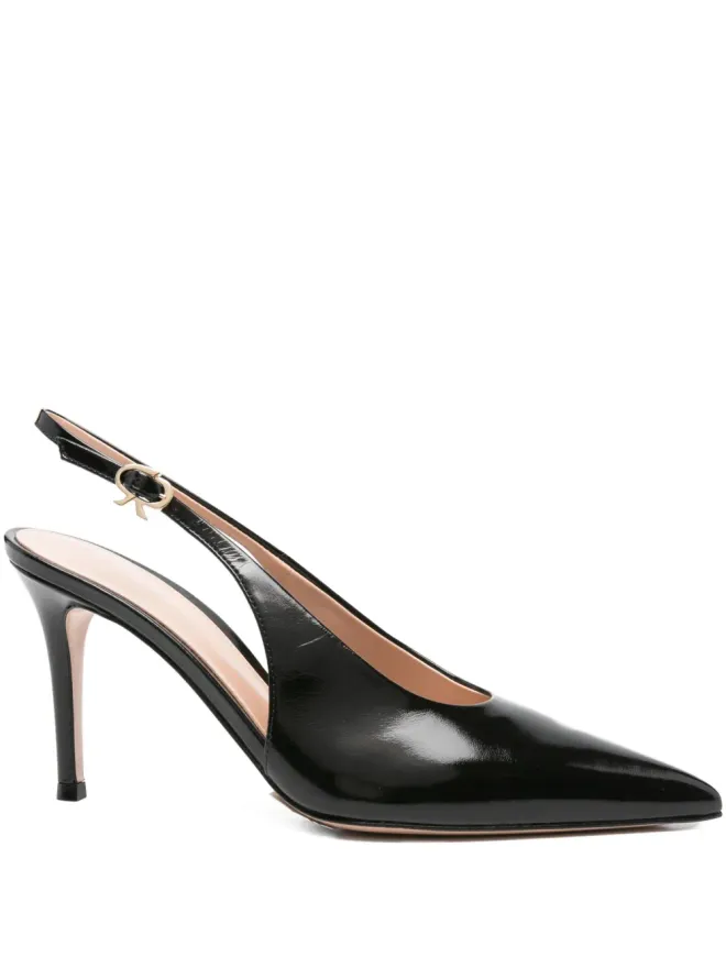 Gianvito Rossi Gianvito Rossi スリングバック ポインテッドトゥ パンプス - ブラックの商品画像
