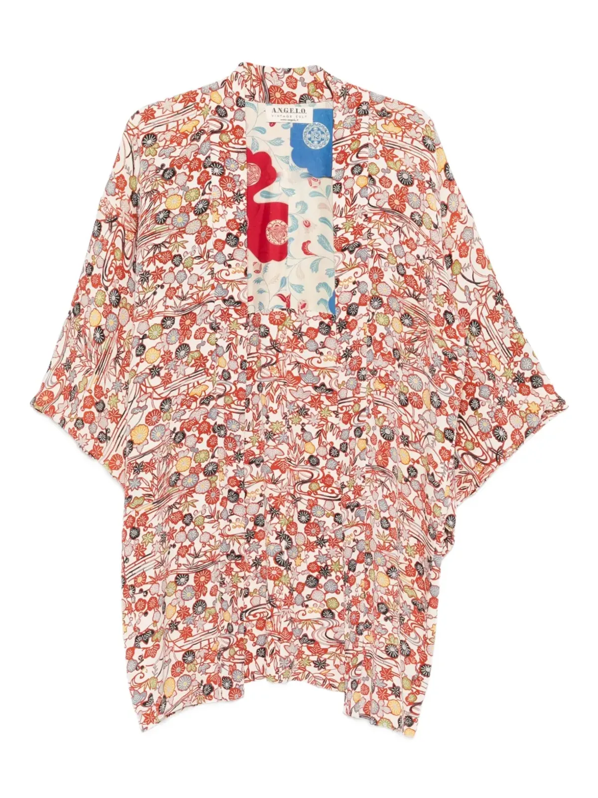 A.N.G.E.L.O. Vintage Cult 1970s花柄プリントシルクドレス - 画像1
