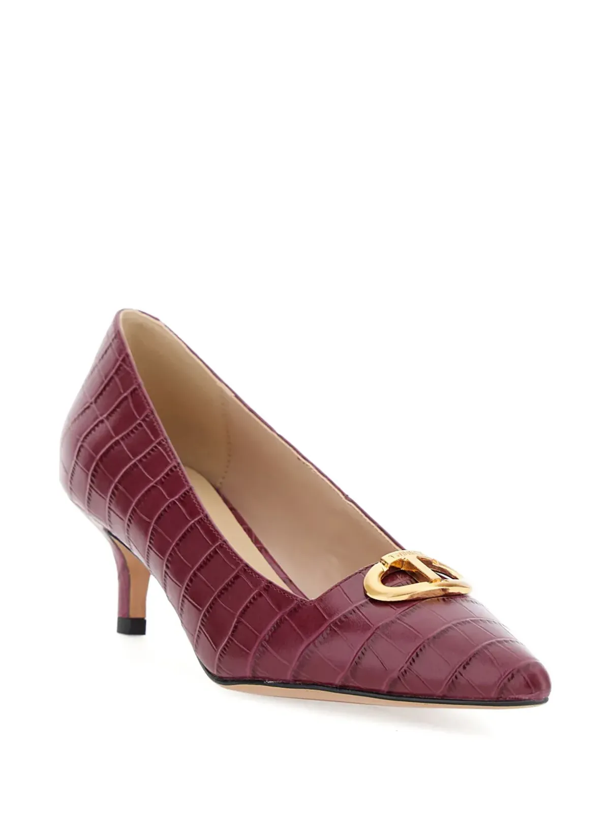 TWINSET 50mm crocodile-effect pumps - Red - 画像2