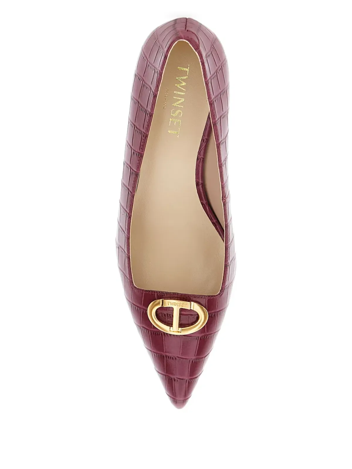 TWINSET 50mm crocodile-effect pumps - Red - 画像3