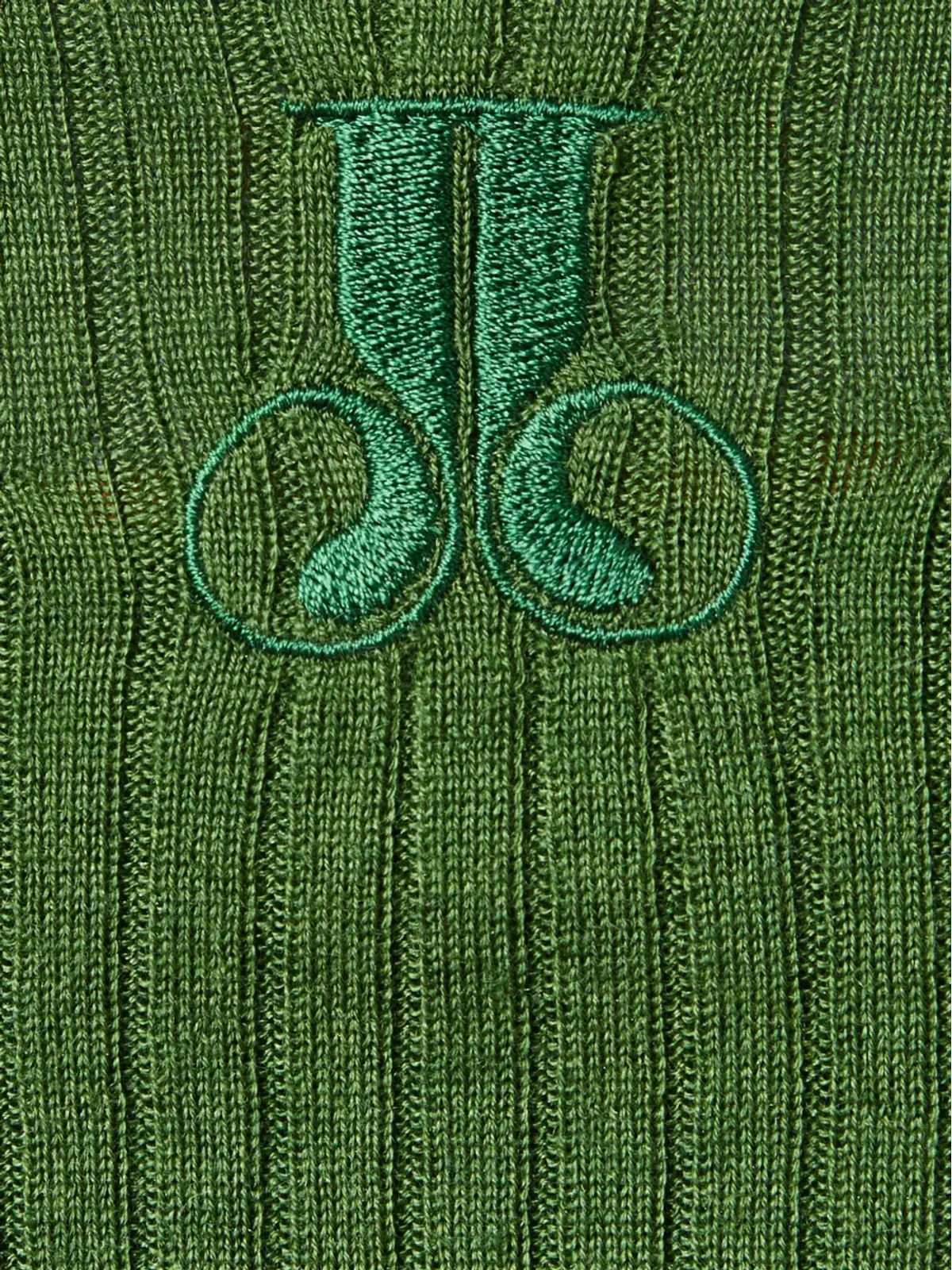 La DoubleJ 刺繍ロゴ・フェザーカフス セーター - 画像5