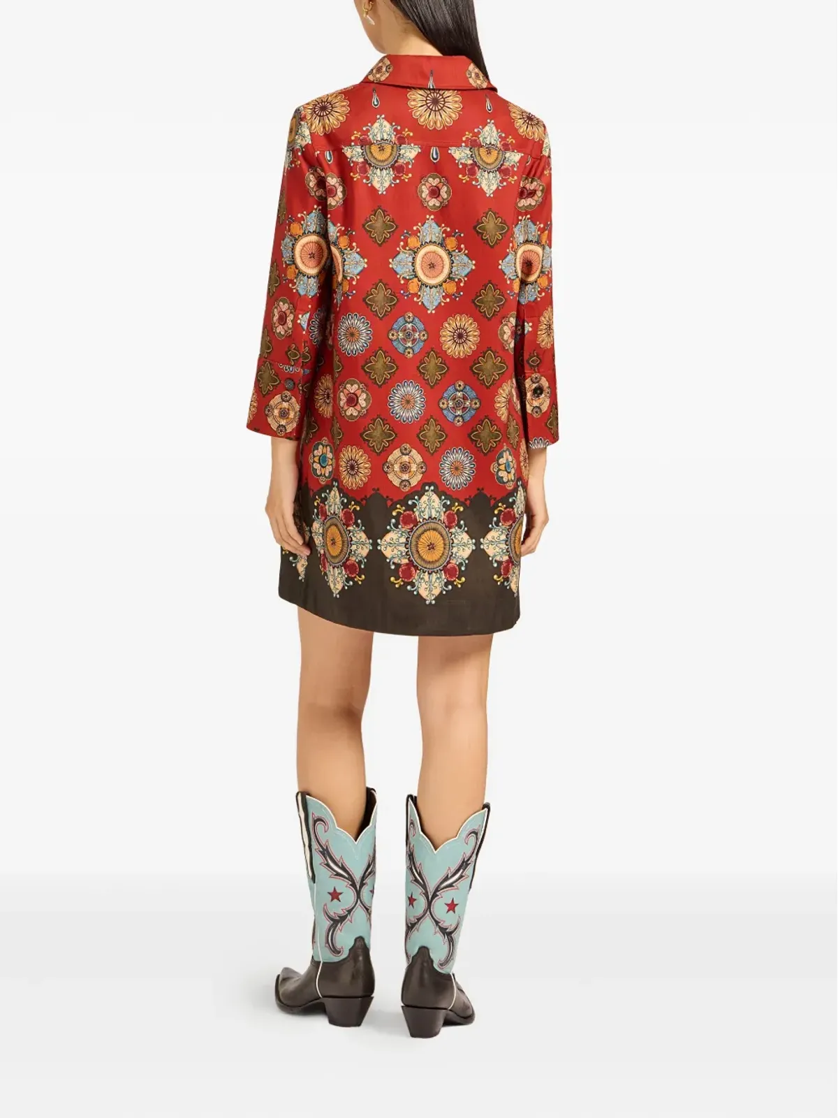 La DoubleJ 幾何学プリントのミニ・デイドレス - 画像3