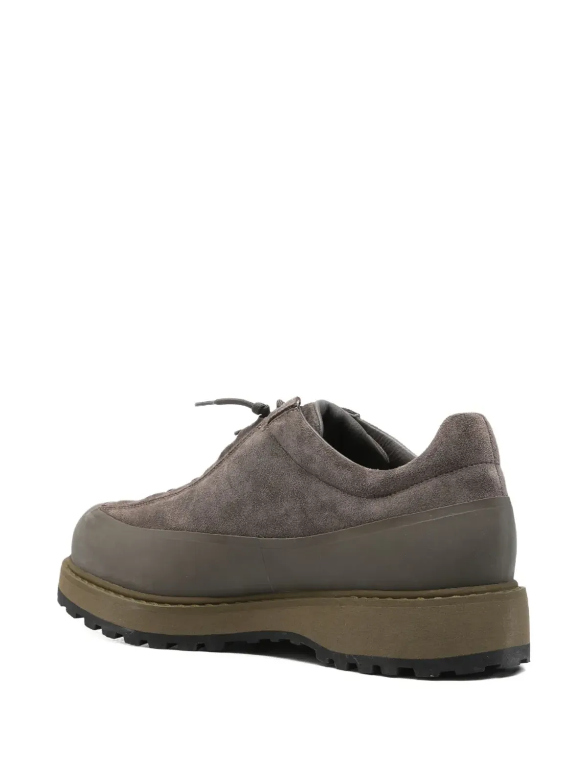 Stone Island レースアップスエードスニーカー - グリーン - 画像3