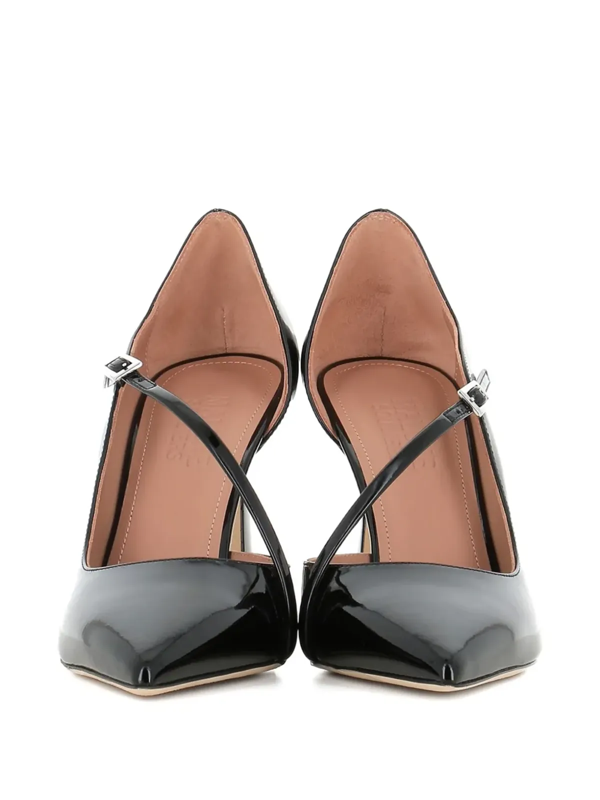 Malone Souliers パテントレザー クロスストラップパンプス - 画像4