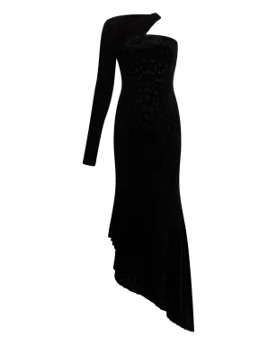 Roberto Cavalli アシンメトリックベルベットドレス - サムネイル1
