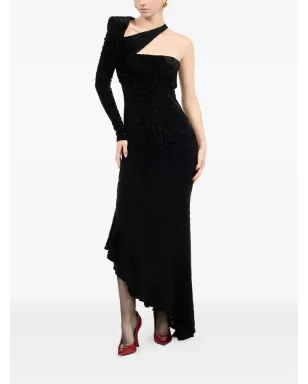 Roberto Cavalli アシンメトリックベルベットドレス - サムネイル2